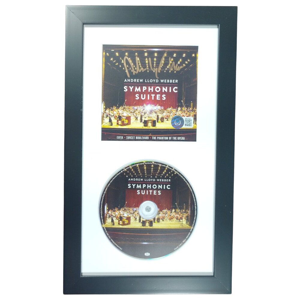 Andrew Lloyd Webber Signed Symphonic Suites Framed CD Beckett BAS Autographed